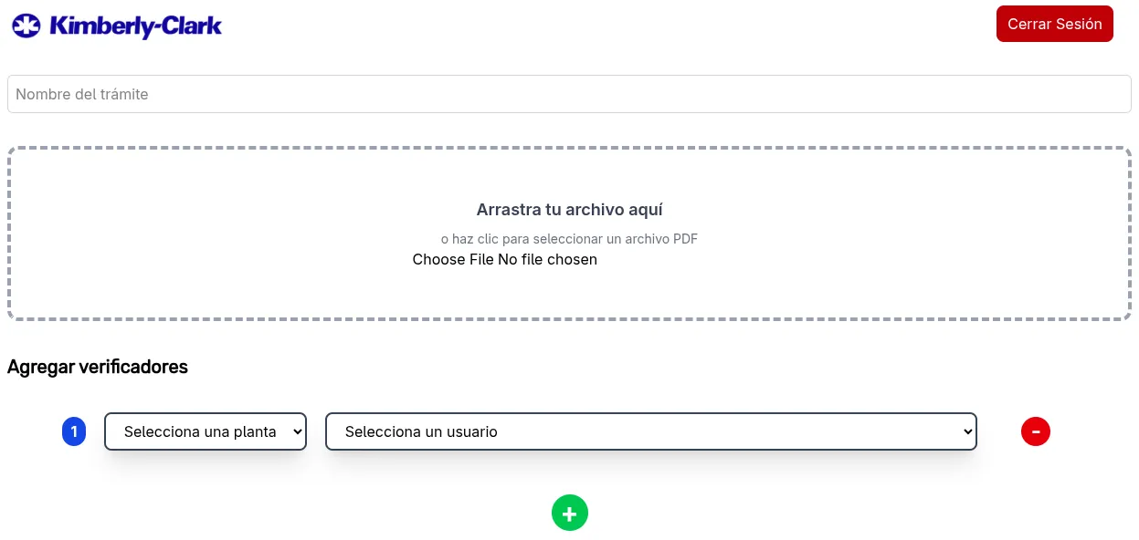 Mockup del sistema